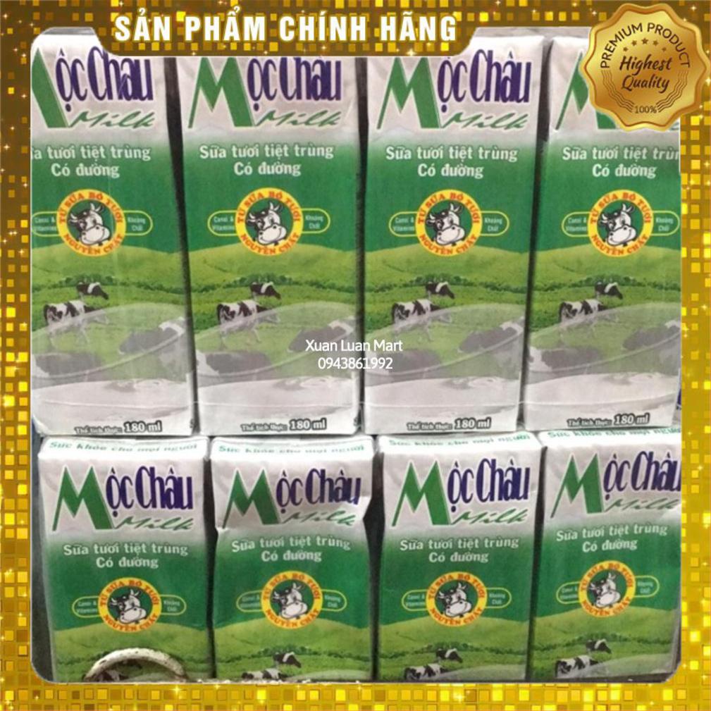 Lốc 4 Hộp Sữa tươi Mộc Châu Có Đường 180ml