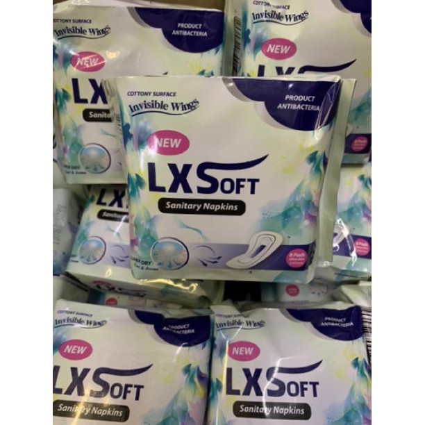 Băng vệ sinh LXSoft ban ngày cánh tàng hình ( bạc hà 8 miếng ) 240mm