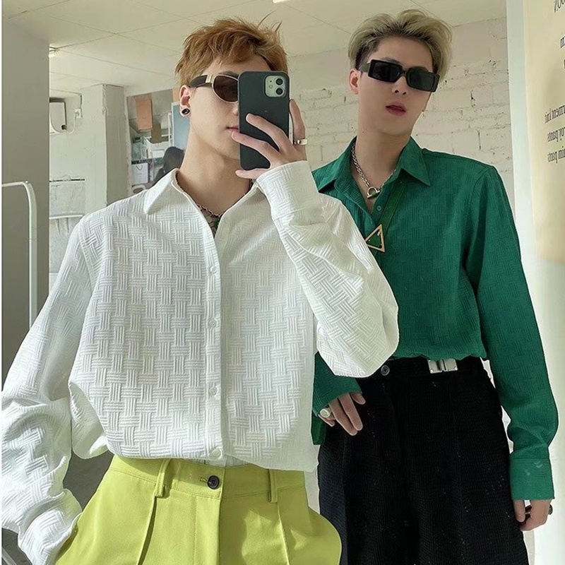 Áo Sơ Mi Tay Dài Phong Cách Thời Trang Hàn Quốc Mới Size M-3xl