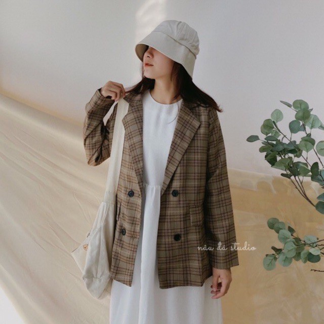 BLAZER HÀN QUỐC 2 LỚP LÓT DÀY DẶN (ảnh thật) - NÂU ĐÁ STUDIO. | BigBuy360 - bigbuy360.vn