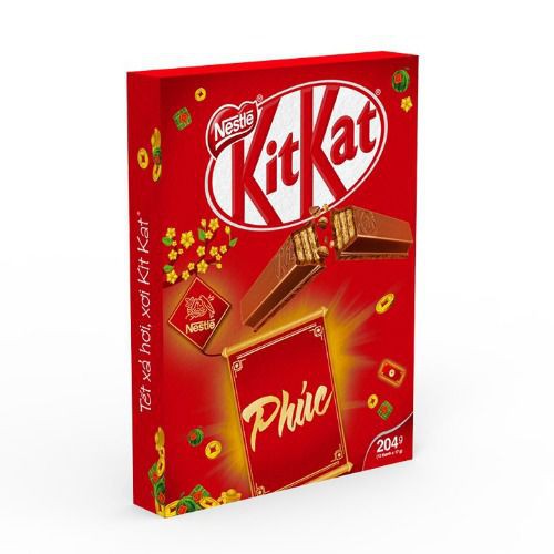 Hộp KitKat trà xanh 8 thanh và socola 12 thanh date 10/2022