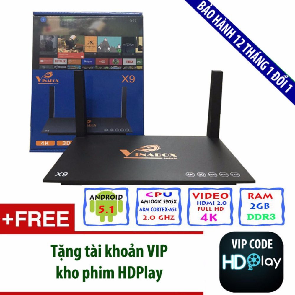 Vinabox X9 hàng chính hãng itvplus tặng chuột không dây