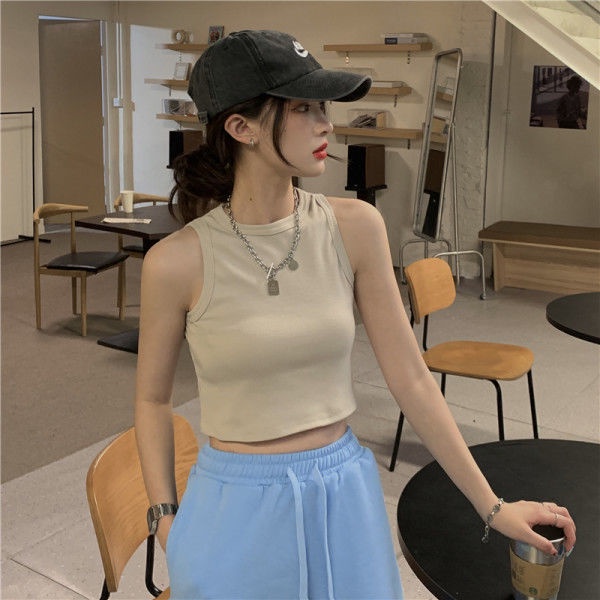 COZOK Áo Tank Top Hai Dây Phong Cách Retro Quyến Rũ Cho Nữ