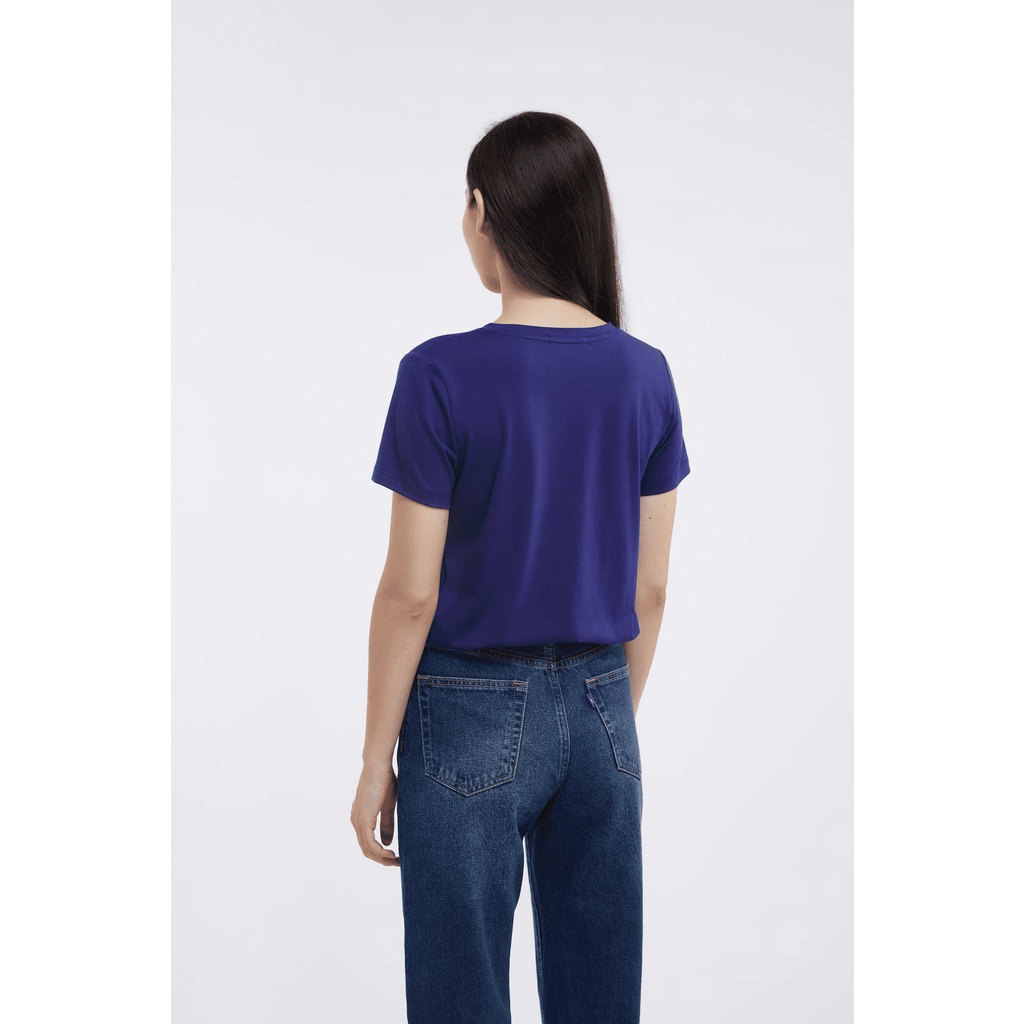 TheBlueTshirt - Áo Thun Tay Ngắn Nữ Màu Xanh Dương Đậm/Navy - Hero T - Midnight Blue