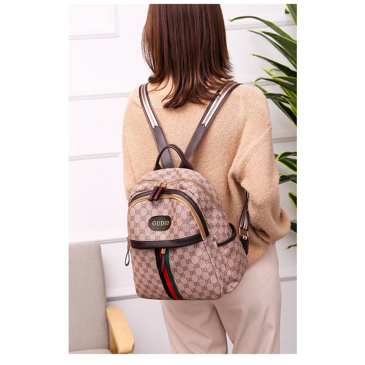 Balo Da GD In Họa Tiết Thời Trang Cao Cấp Hàn Quốc Unisex