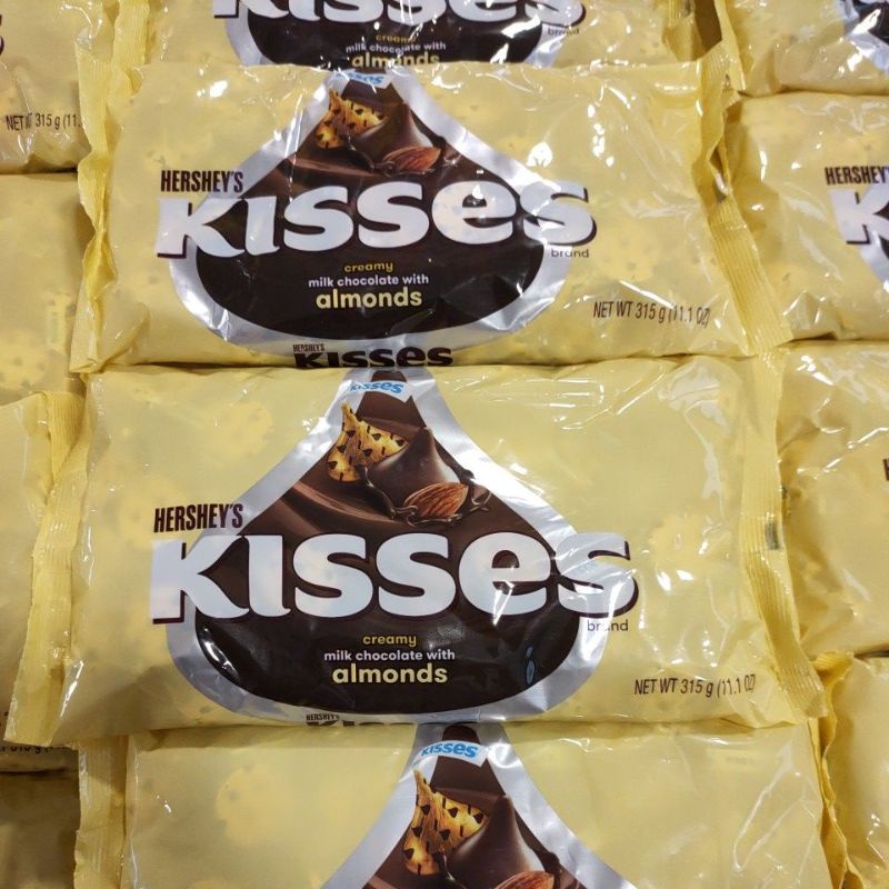 Sôcôla HERSHEY'S Kisses Sô cô la đen / Hạnh nhân / Halzenuts / Cookies &amp; Creme Túi 315g - hsd 7/2022