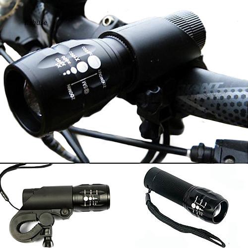 Đèn pin bóng LED Q5 độ sáng 240 lumen kèm giá đỡ gắn xe đạp