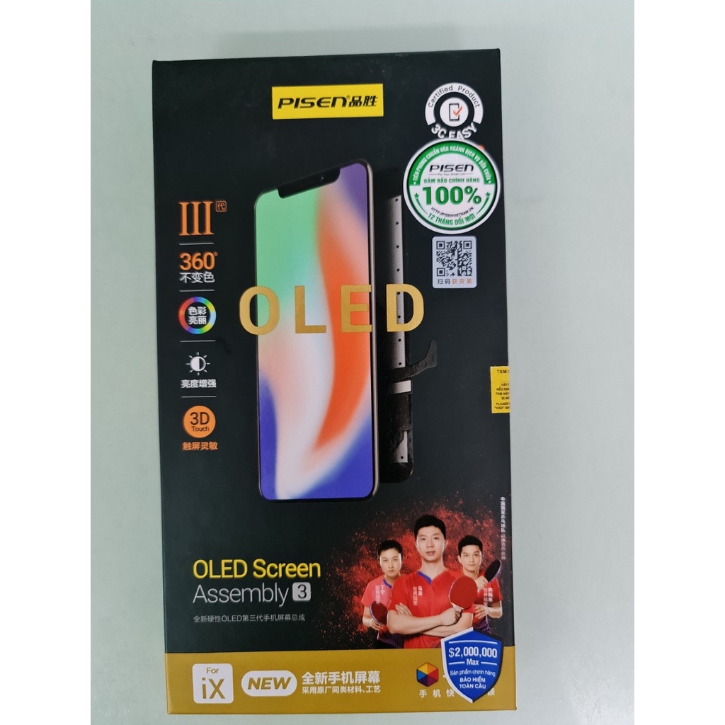 Màn Hình Pisen Cho Iphone X Thế Hệ V3 - Hàng Chính Hãng