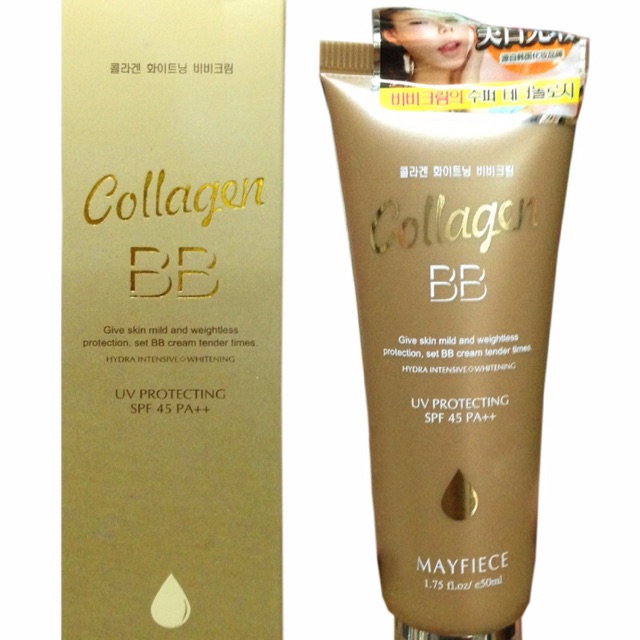 Kem nền dưỡng da che khuyết điểm Bb collagen mayfiece 50ml