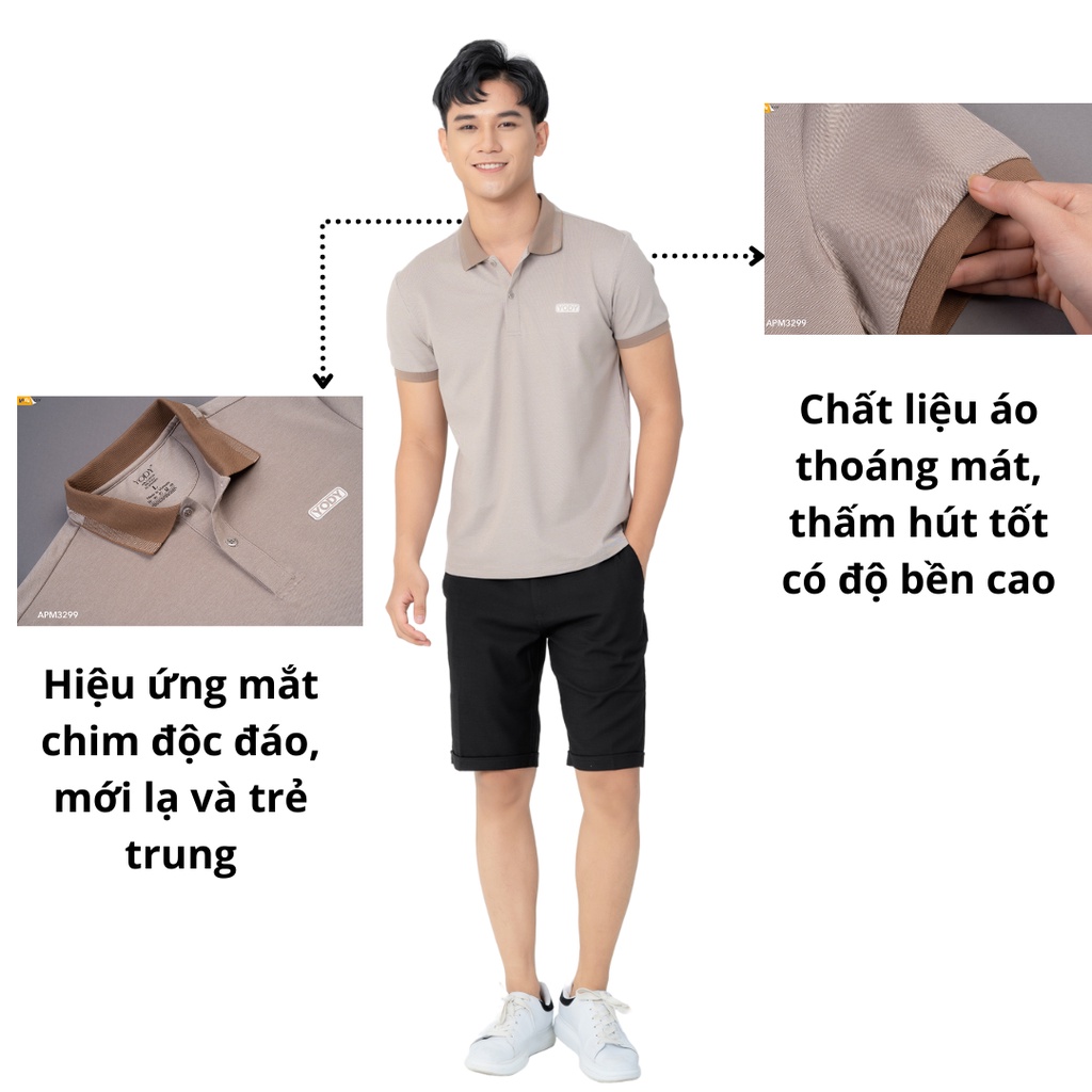 Áo Thun Polo Nam Yody Đẹp Chính Hãng Cổ Bẻ Chất Liệu Pique Cotton Mắt Chim Tay Ngắn Co Giãn Cao Cấp APM3299