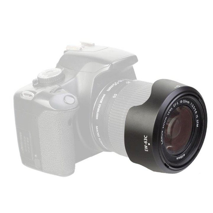 [Mã ELFLASH5 giảm 20K đơn 50K] Loa che nắng hood EW-63C ống kính Canon EF-S 18-55mm f/3.5-5.6 IS STM