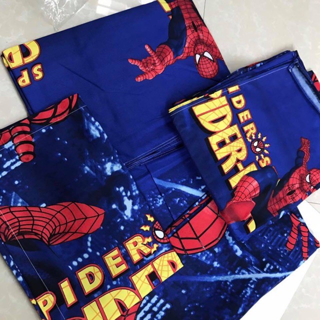 Bộ Ga Và 2 Vỏ Gối Cotton Poly Mẫu SPIDERMAN SENSE PR068