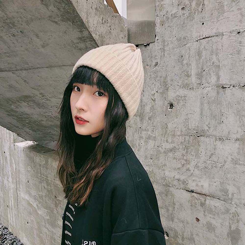 Mũ beanie Dày Dặn Màu Sắc Đơn Giản Giữ Ấm Cho Bé