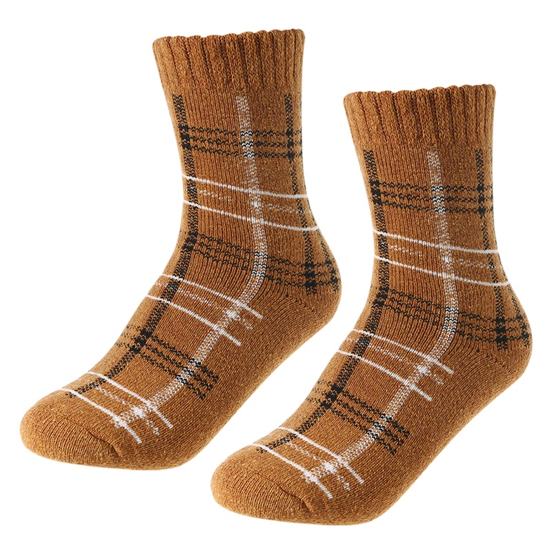 1 Đôi Tất Len Giữ Ấm Họa Tiết Sọc Cổ Điển Thời Trang