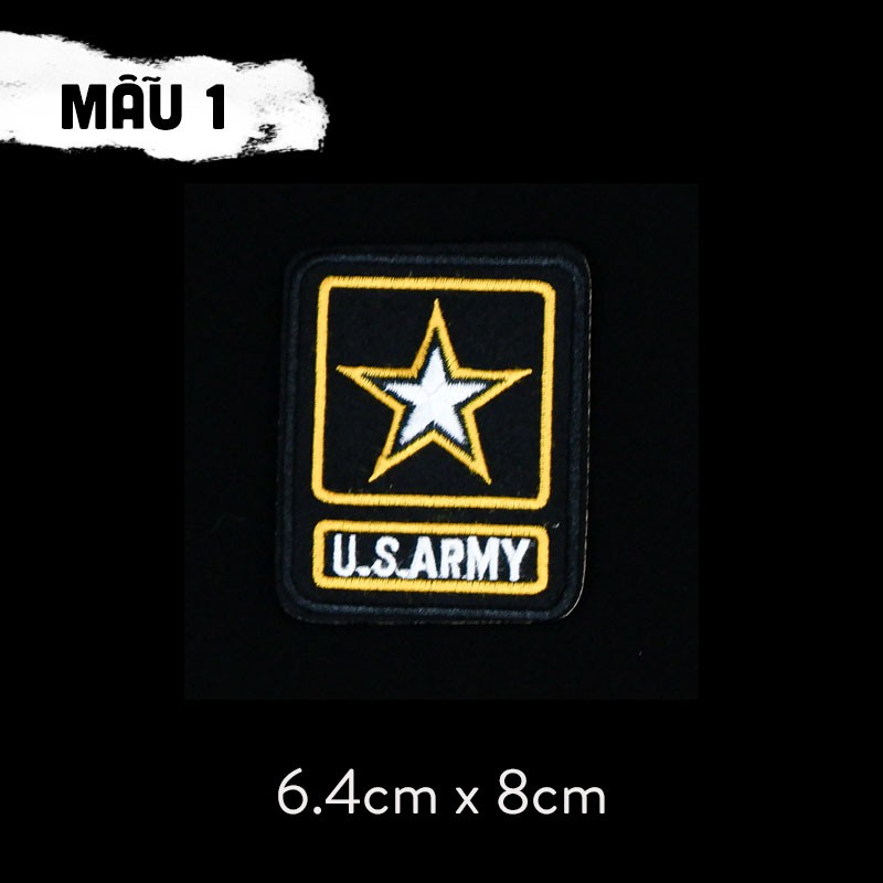 Sticker vải ủi/ Patch vải ủi lên quần áo biểu tượng quân đội, Army, Veteran ủi lên quần áo, balo,...