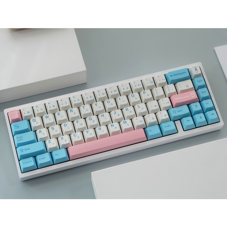 Nút bàn phím cơ không dây Bluetooth keycap Milk Cover 141 phím Cherry PBT Dye Sub Keycaps Suitable for 104/68/87/980.etc
