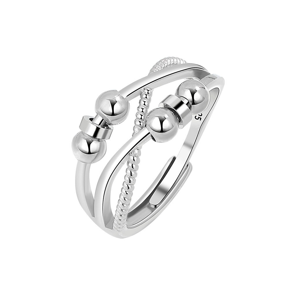 Nhẫn Nữ Đính Hạt Chấm Bi Đơn Giản Xinh Xắn