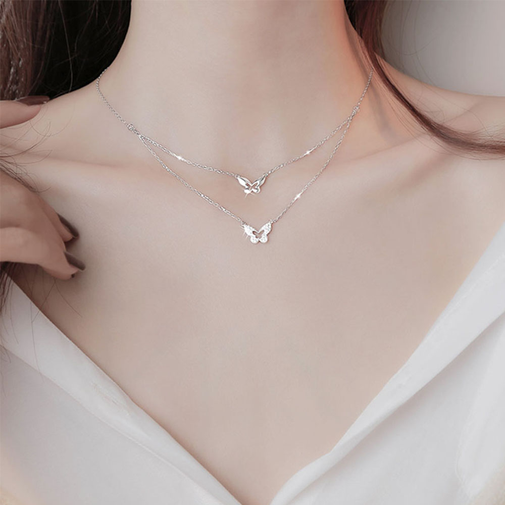 vòng cổ Nữ Hình Bướm Đính Đá Thời Trang