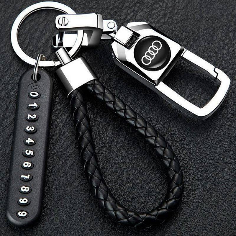 Car Key Ring 360 Degrees Universal Honda Volkswagen BMW Nissan Toyota Buick Baojun Anti-Lost Chain wk5T