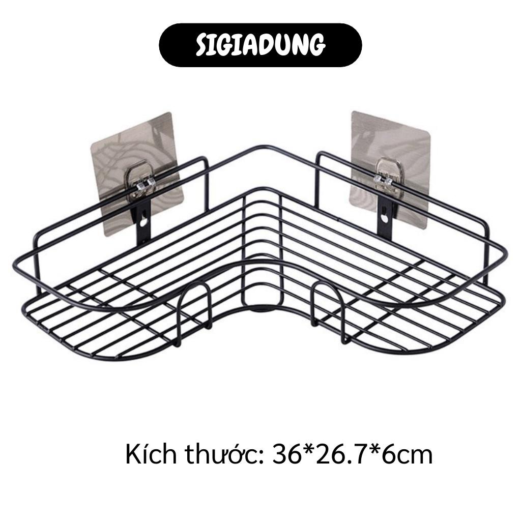 [SGD] Kệ Nhà Tắm - Kệ Góc Nhà Tắm Phun Sơn Tĩnh Điện Dán Tường, Giá Để Đồ Nhà Bếp 9071