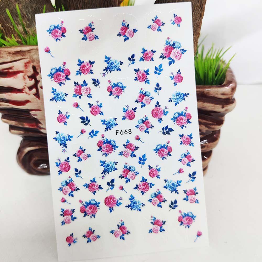 Miếng Dán Trang Trí Móng Tay Hình Hoa Bướm Phong Cách Retro Thời Trang