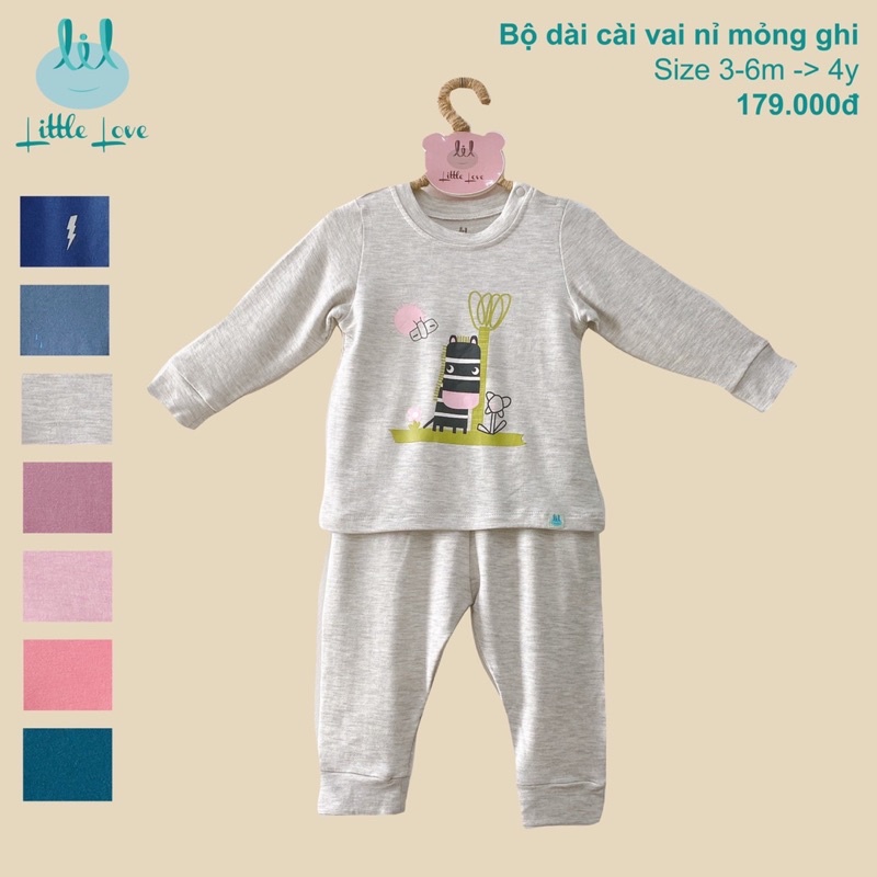 LIL - Bộ dài cài vai nỉ mỏng LDT680