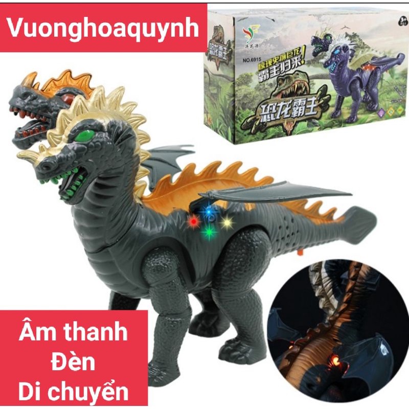 Đồ chơi khủng long 2 đầu chạy pin