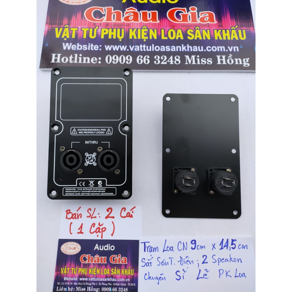 Trạm loa bằng sắt 9cm x 14.5cm 2 cái Audio châu Gia