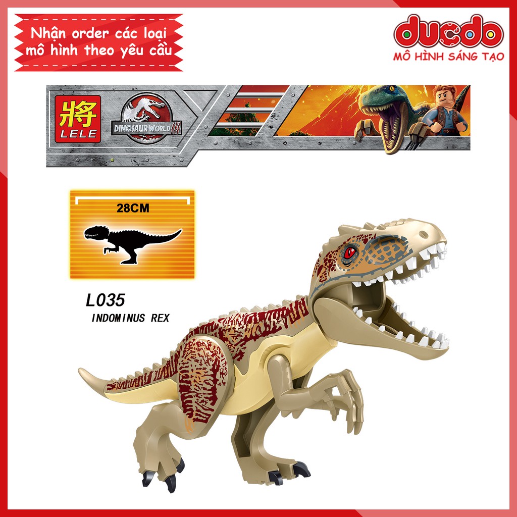 Siêu khủng long bạo chúa INDOMINUS REX Jurassic World bản đặc biệt - Đồ chơi Lắp ghép Xếp hình Minifigues Mini Mô hình