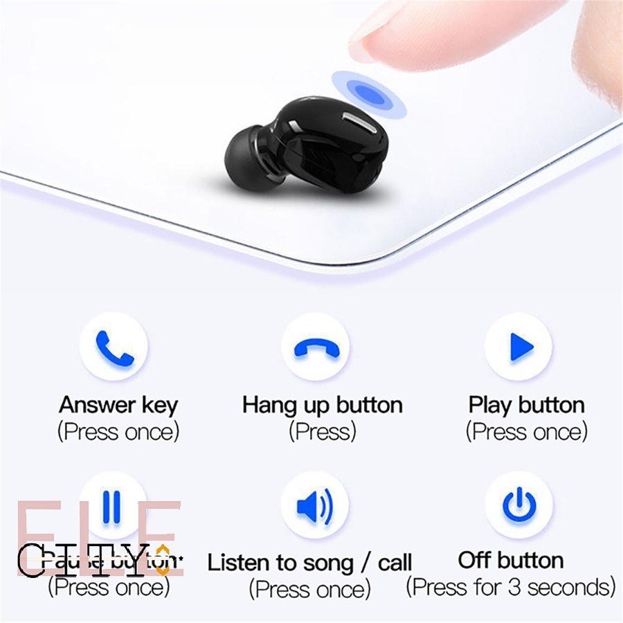 Tai Nghe Bluetooth Nhét Tai Mini X9 5.0 Chống Ồn Thiết Kế Thời Trang