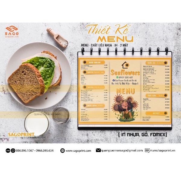 IN MENU NHỰA GIÁ RẺ, MENU CHỐNG NƯỚC