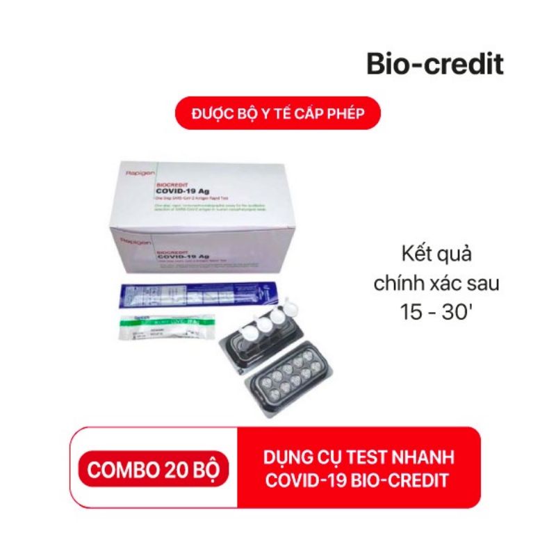 BIOCREDIT - Kit Test Nhanh Được Bộ Y Tế Cấp Phép Ag Hàn Quốc Chính Hãng