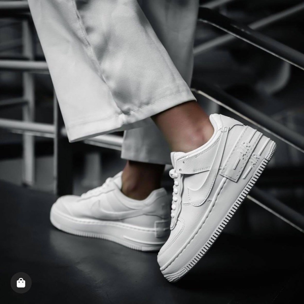 Giày thể thao Sneaker NIKE Air Force 1 Shadow 'Triple White' màu Trắng - Code: CI0919 - 100