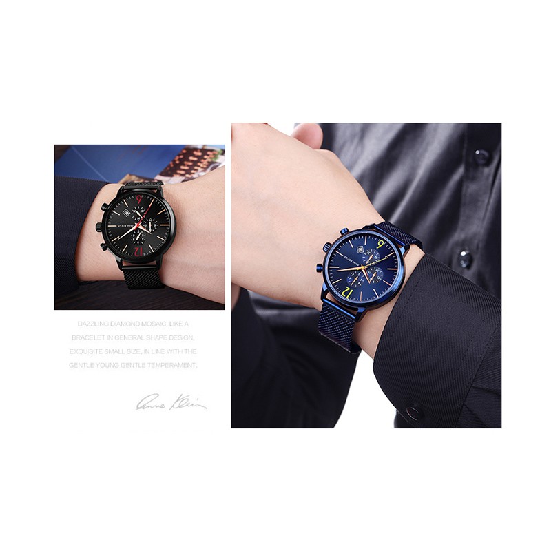 MINI FOCUS Đồng Hồ Quartz Nam Chống Thấm Nước Kiểu Dáng Sang Trọng