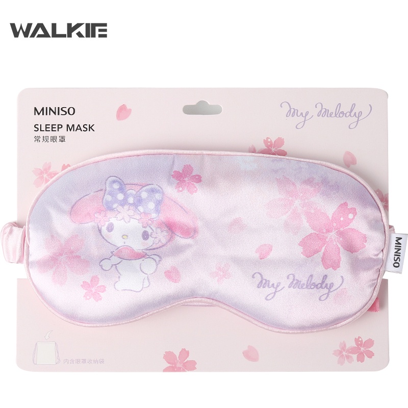 Mặt Nạ Che Mắt Ngủ Bằng Lụa Mềm Thoáng Khí Họa Tiết Hoạt Hình Sanrioed MyMelody Cinnamoroll Kuromi Đáng Yêu Cho Nữ