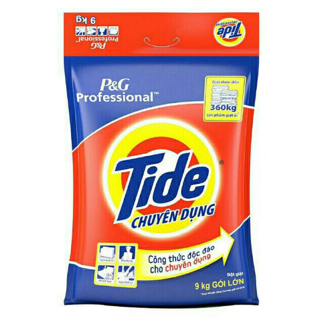 Bột giặt Tide chuyên dụng 9kg.