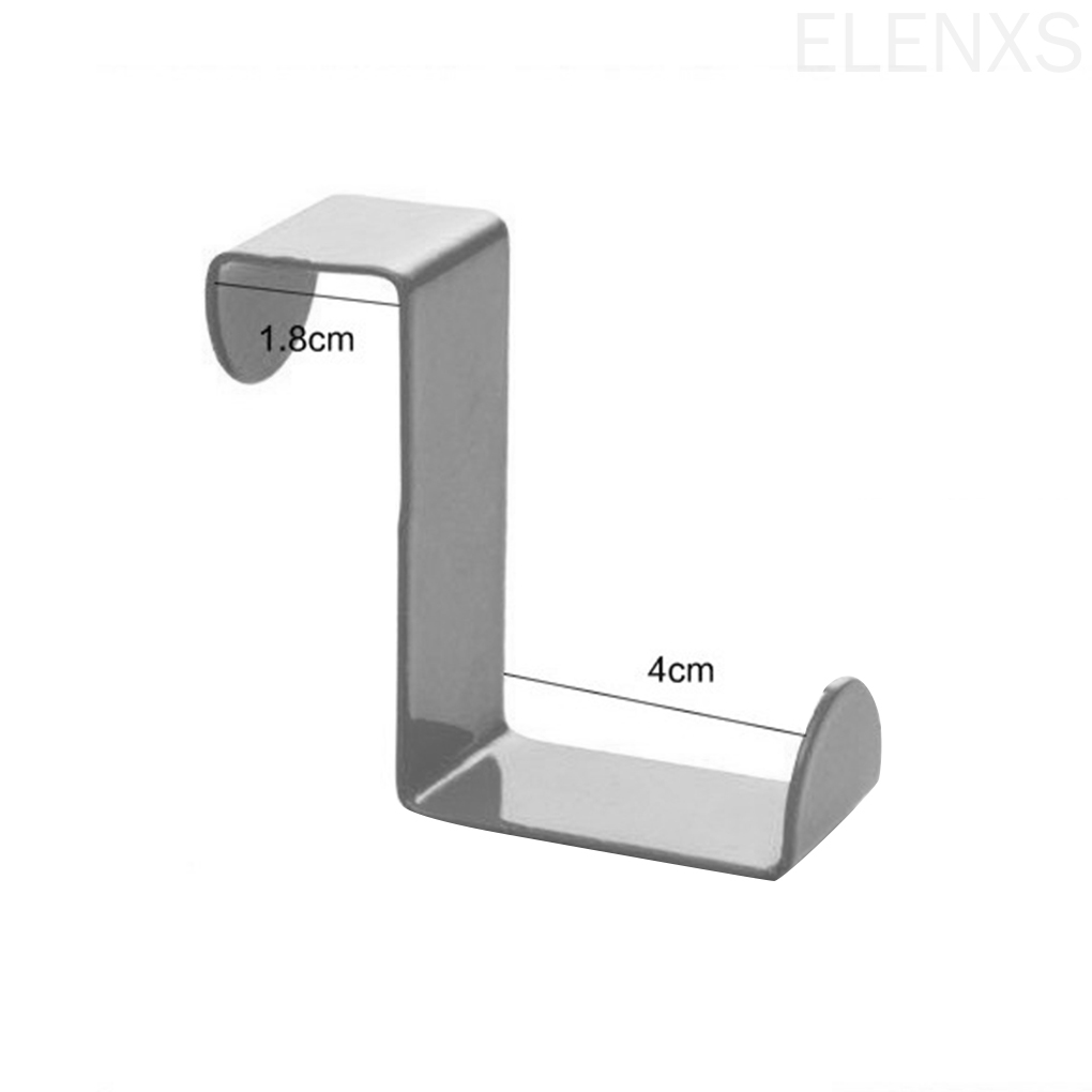 Set 2 Móc Treo Đồ Gắn Cửa Tủ Bằng Thép Không Gỉ