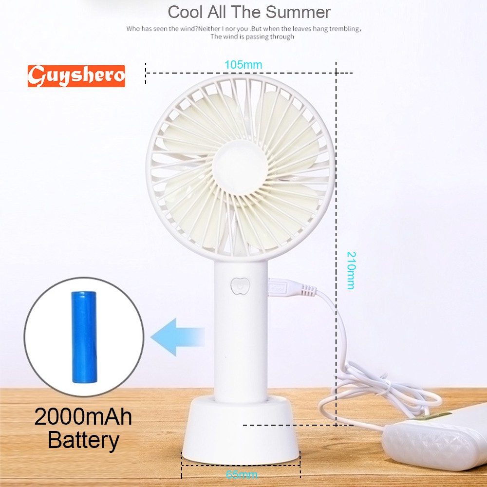 Quạt mini quạt cầm tay nhỏ gọn tiện dụng với tuổi thọ pin dài | BigBuy360 - bigbuy360.vn