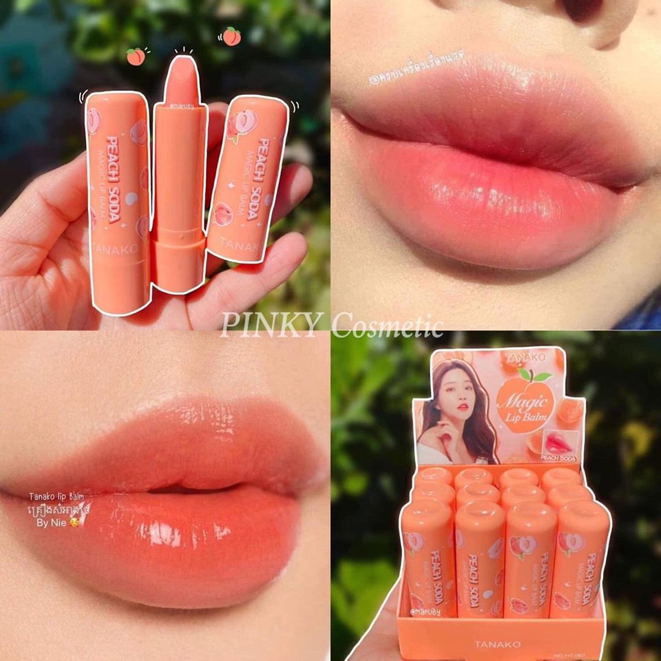 Set 12 Son Dưỡng môi Tanako Peach Soda và Sweet Organe