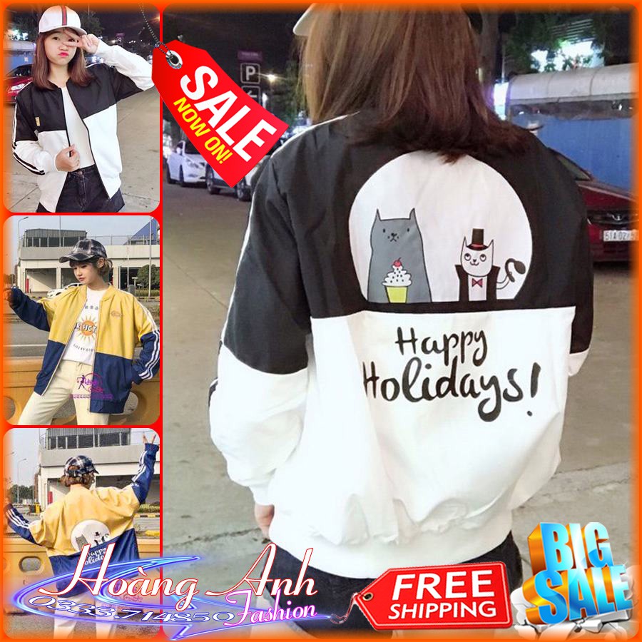 FREESHIP_ ÁO KHOÁC DÙ M18 Holidays (Nam Nữ)