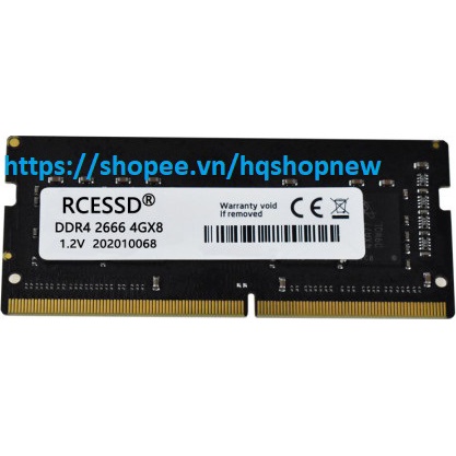 Ram laptop DDR4 4G 8G 16G RCESSD mớI