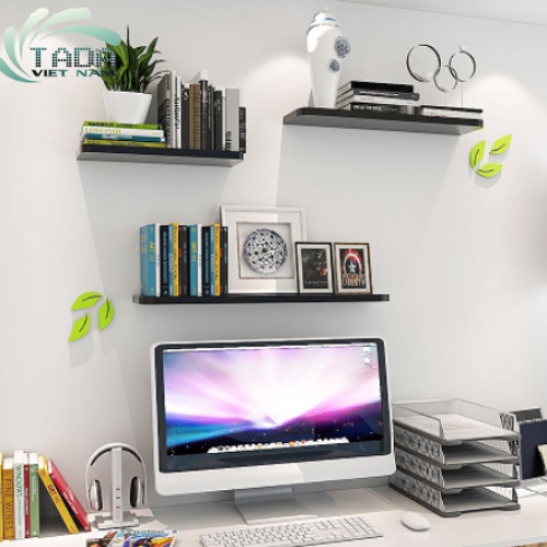 Thanh ngang treo tường bo viền đa năng để đồ trang trí phòng khách, phòng ngủ chất liệu gỗ MDF cao cấp mã TADA-KG2