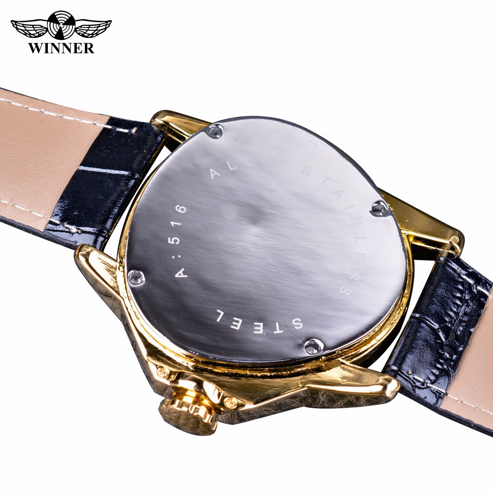 Đồng hồ cơ mặt tam giác mạ vàng thời trang cho nam | BigBuy360 - bigbuy360.vn