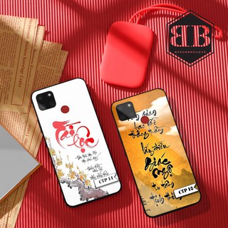 Ốp lưng kính cường lực Realme C12 / Realme C15  các mẫu in thư pháp ý nghĩa