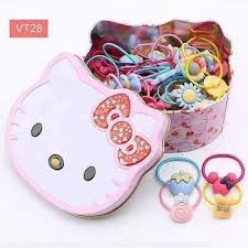 dây buộc tóc hello kitty hộp 40 dây (loại đẹp) (có sỉ)