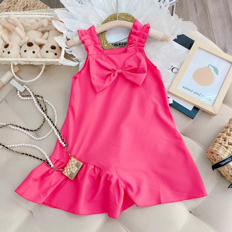 (15kg-25kg ) Váy Đũi 2 Dây Sun Bản To, Đi Du Lịch, Đi Biển Cực Xinh Cho Bé 16-25kg , Hottrend 2022