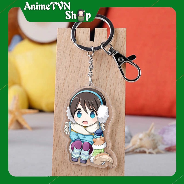 Móc khoá Mica anime manga Yuru Camp△ - Nhựa Cứng Acrylic In 2 mặt sắc nét