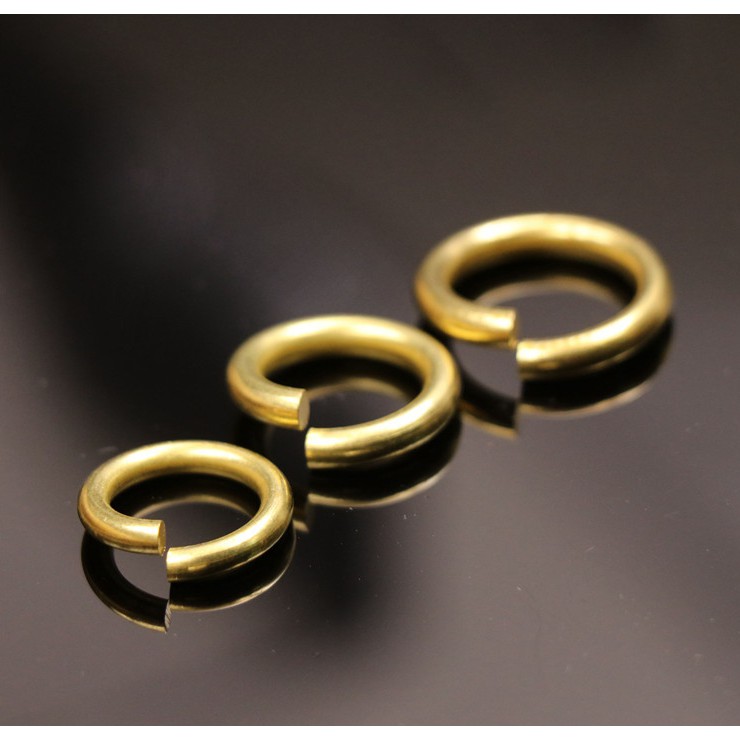 50 bộ khoen tròn đồng, thép không gỉ 10mm làm móc - phụ kiện làm đồ da thủ công