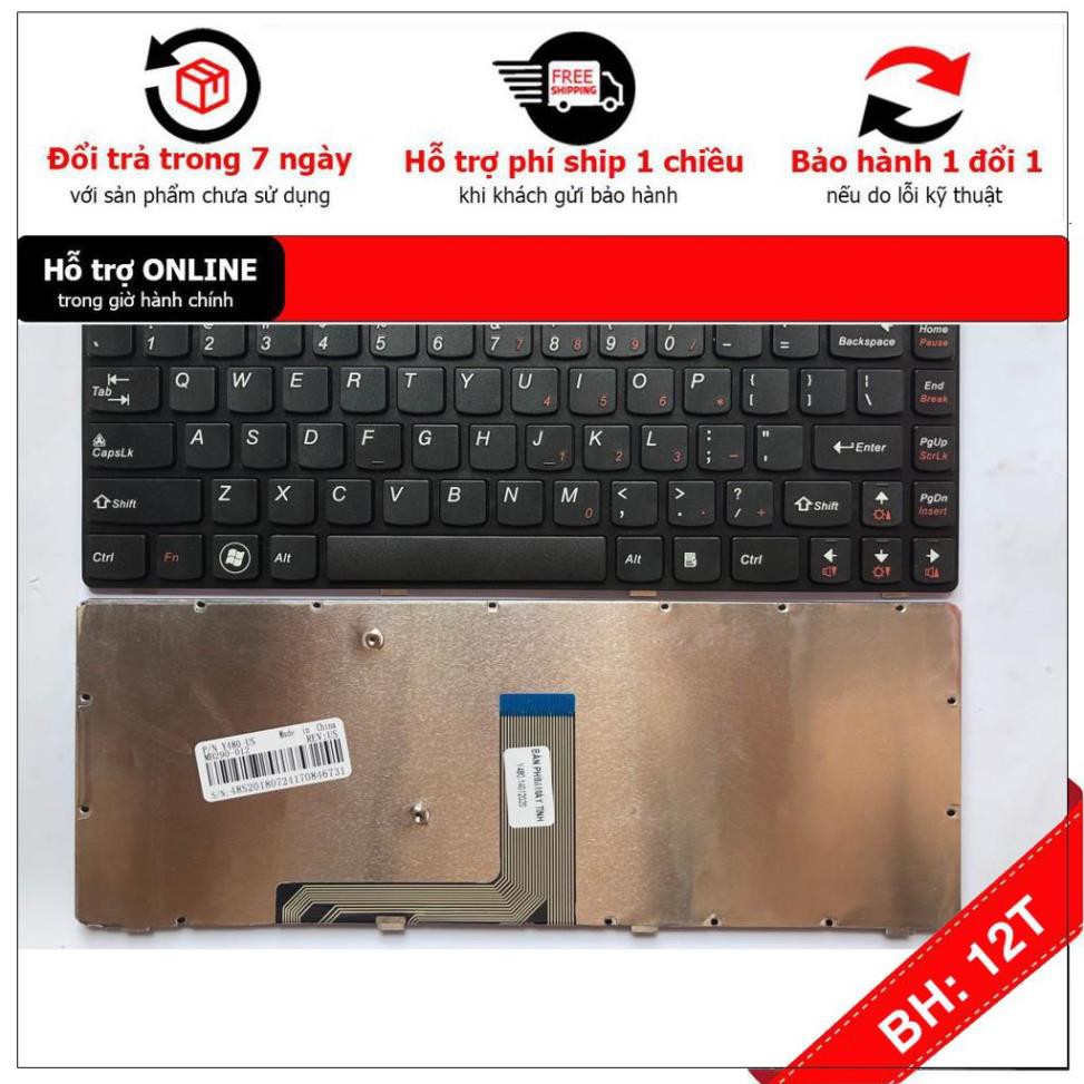 [BH12TH] Bàn Phím Laptop Lenovo IdeaIpad Y480 Y485 Y480A Y480N Hàng Mới 100% Bảo Hành 12 Tháng Toàn Quốc