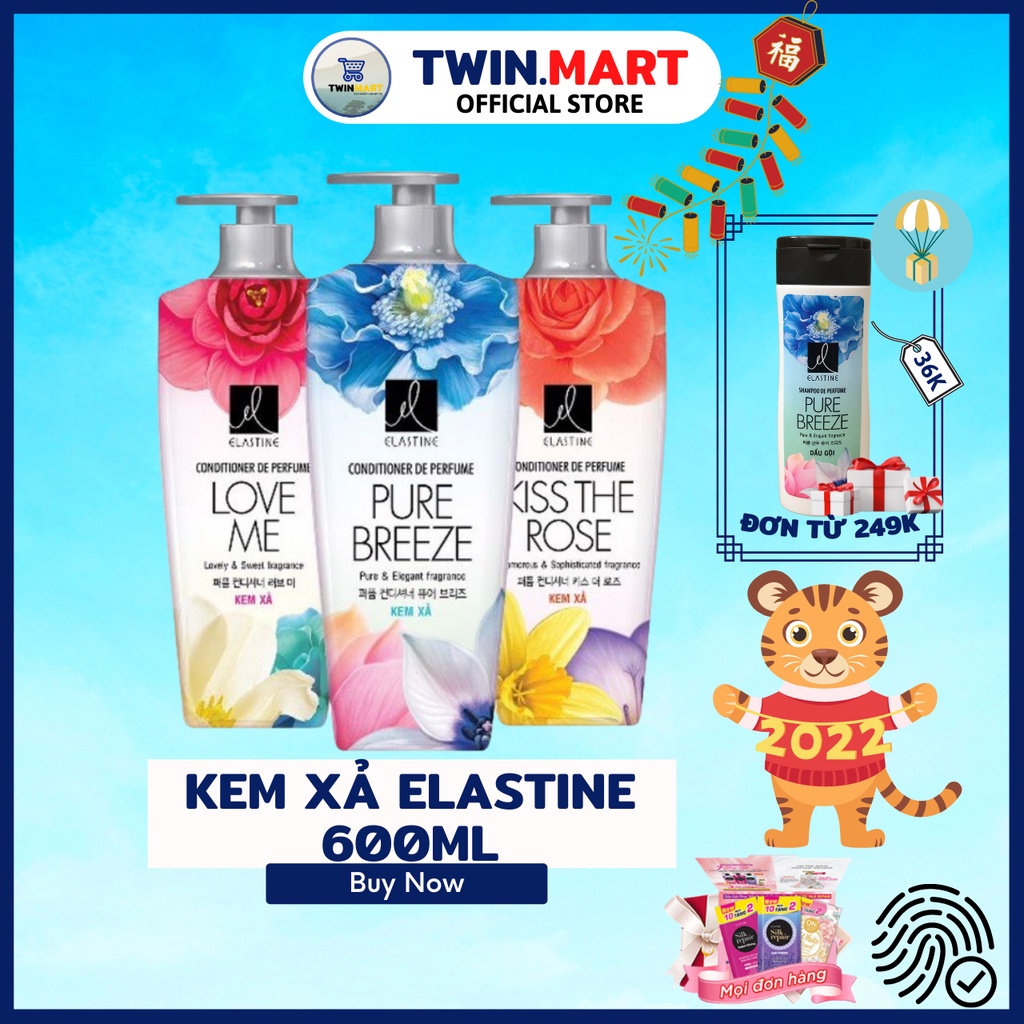 [ĐƠN 299K TẶNG DẦU GỘI 36K] Date xa 2024 - TPHCM Dầu xả Elastine dưỡng tóc hương nước hoa Pure Breeze - Hàn Quốc